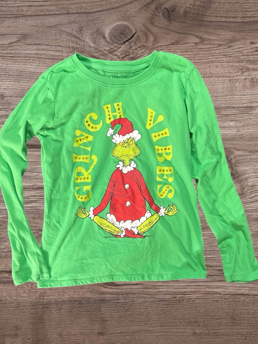 Kids' The Grinch Vibes Graphic Long-Sleeve Tee - Green